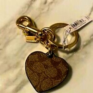 New Coach Signature Hearts Key Ring Bag Charm